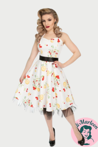Miss Tropicana – Pineapple & Cherries Swing Dress